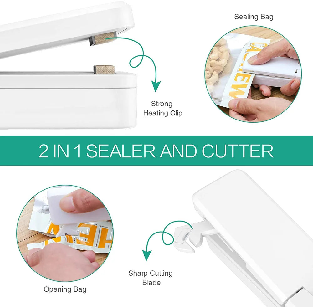 Mini Bag Sealer 2-in-1