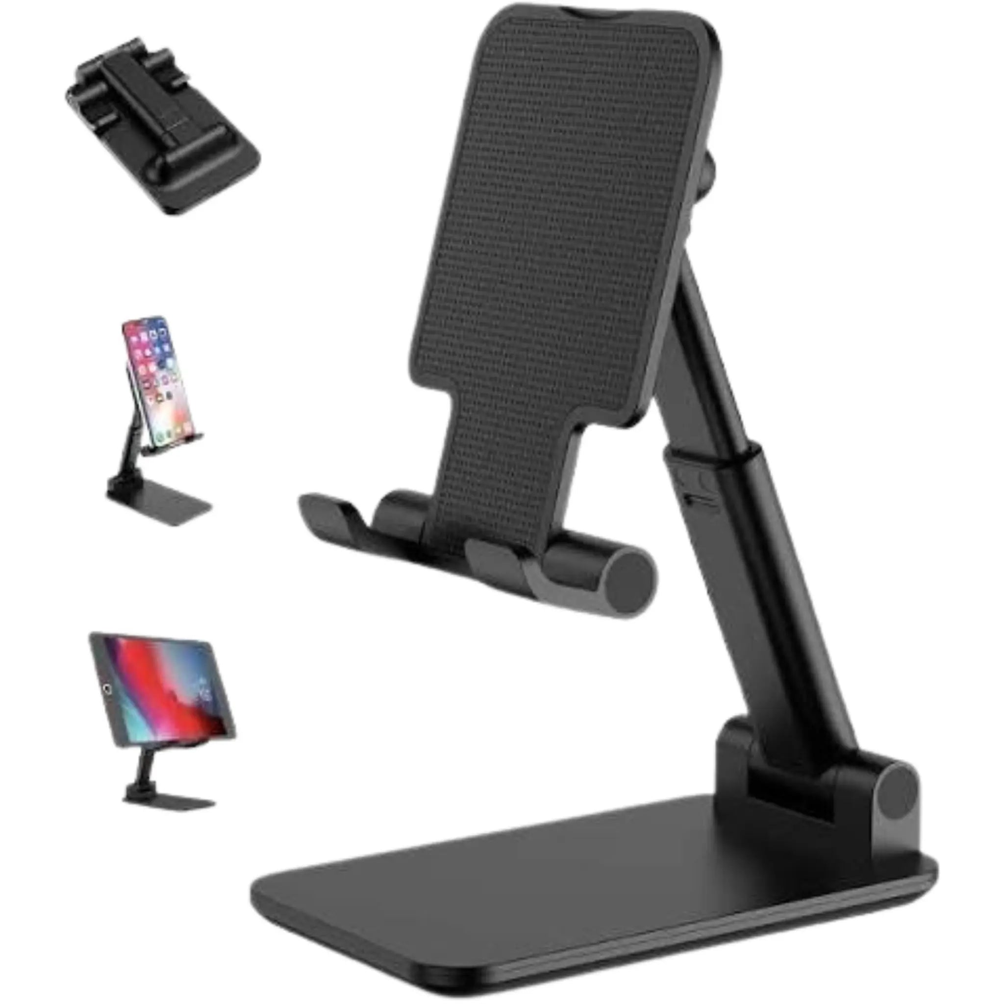 Telescopic Foldable Phone & Tablet Stand - Black
