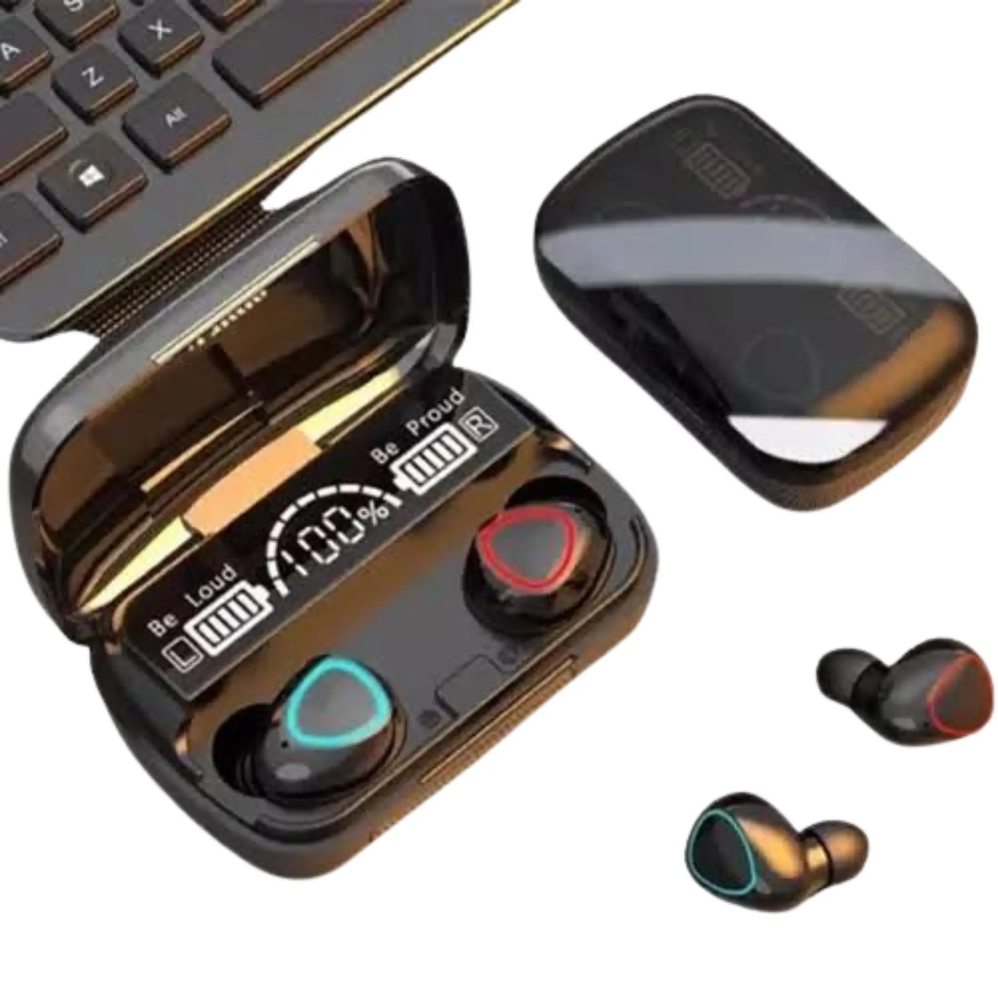 Be Loud Be Proud TWS Earbuds Bronze Edition with LED Display