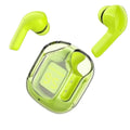 TWS Earbuds Neon Green Transparent Edition with LED Display