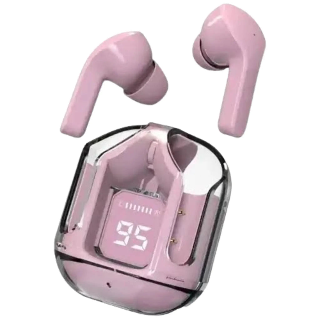TWS Earbuds Neon Green Transparent Edition with LED Display