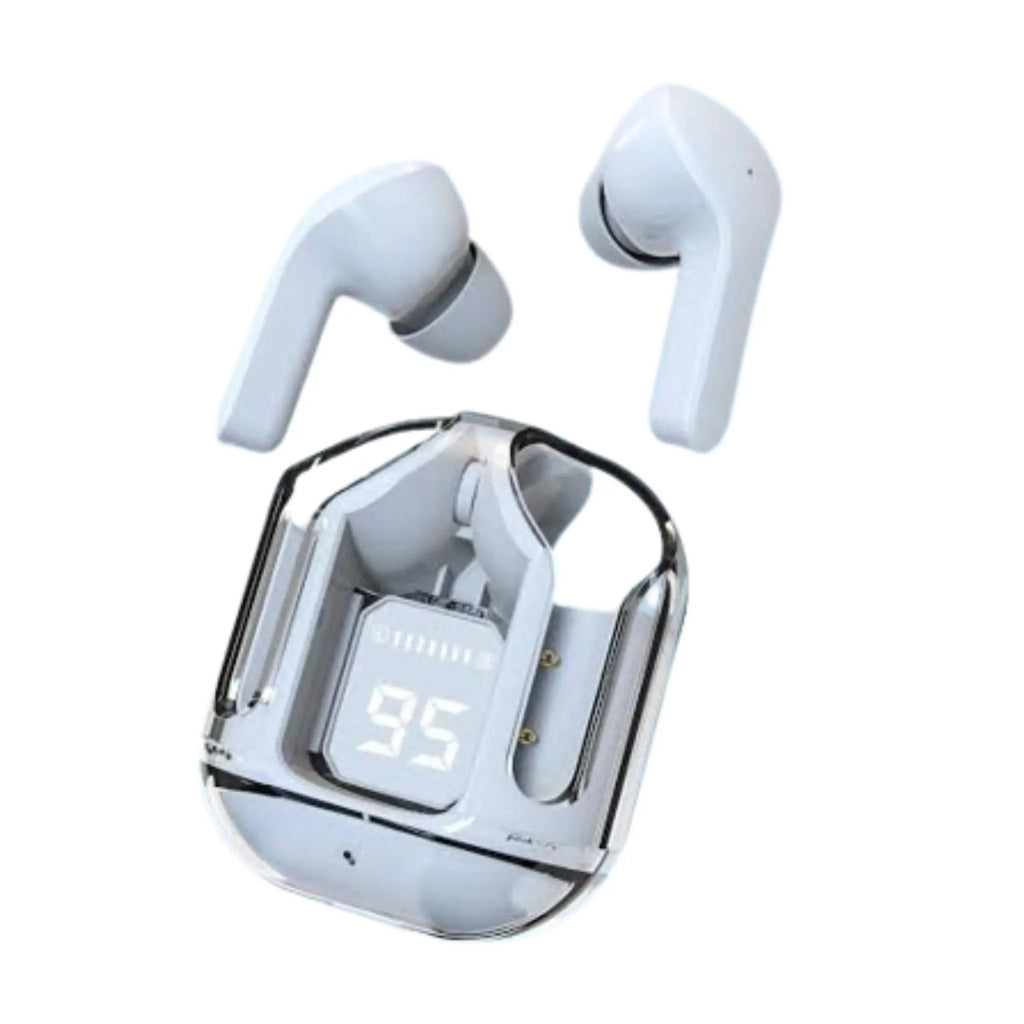 TWS Earbuds Neon Green Transparent Edition with LED Display
